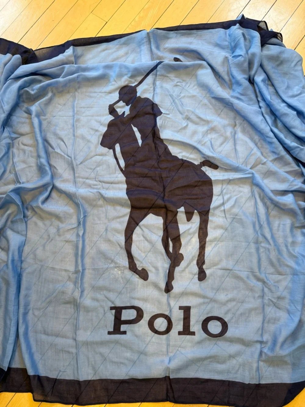 RALPH LAUREN Blue Long Pareo Sarong Swim coverup wrap one size NWT - Picture 2 of 7